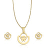 Gold Bear Necklace & Earrings Set