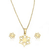 Gold Star Necklace & Earrings Set